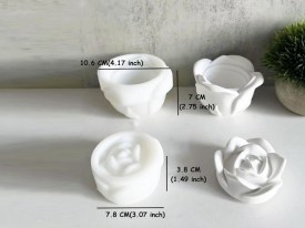 Molde silicona alhajero ROSa con tapa 